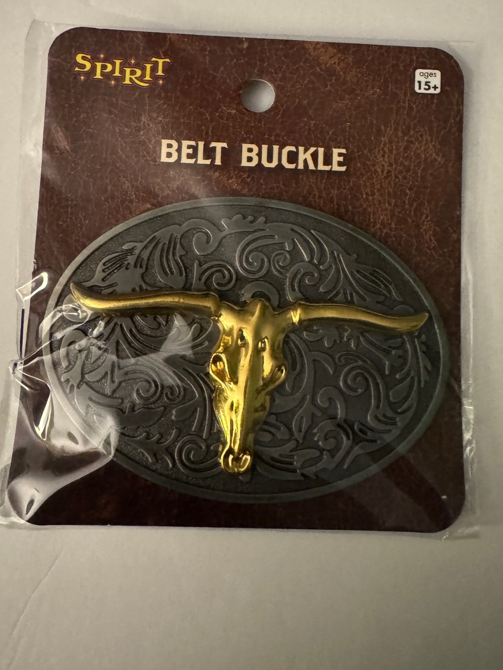 Spirit Halloween Black & Silver Belt Buckle
